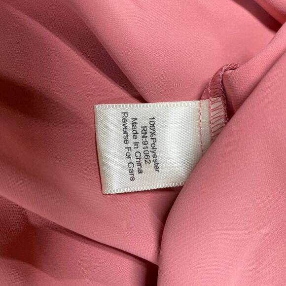 Standards & Practices NWOT Kylie Double Ruffles Wrap Dress Midi Size 2X Pink - Picture 7 of 11